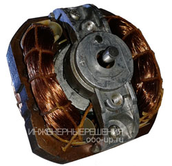 Однофазный асинхронный двигатель с асимметричным магнитопроводом статора